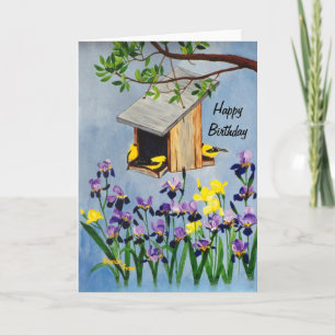 De gele Kaart van de Verjaardag van de Vink