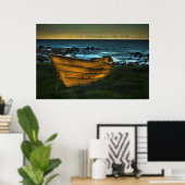 De gele kleur van White Point canvas Poster (Thuiskantoor)