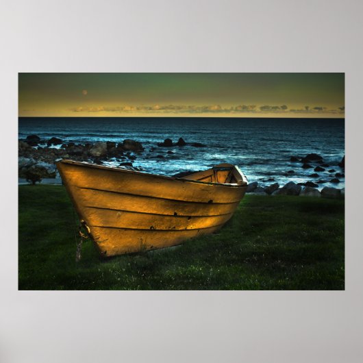 De gele kleur van White Point canvas Poster (Voorkant)