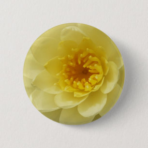 De gele Knoop van de Waterlelie Ronde Button 5,7 Cm