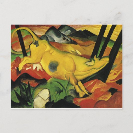 De Gele Koe van Franz Marc Briefkaart (Voorkant)