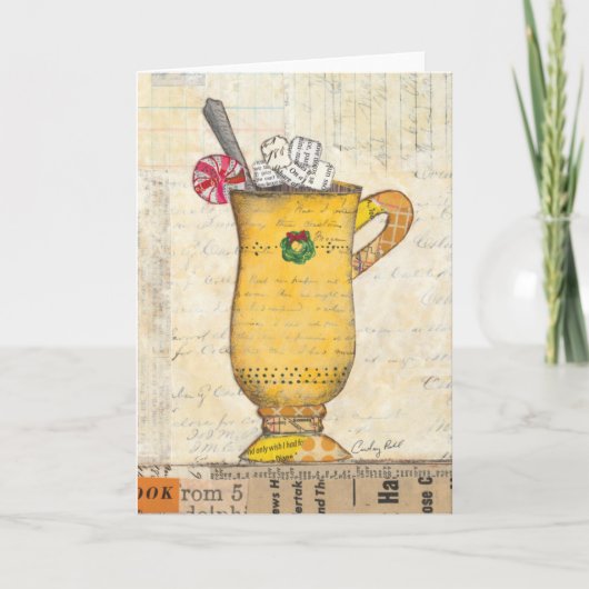 De gele Kop van de Vakantie Feestdagen Kaart (Voorkant)