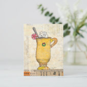 De gele Kop van de Vakantie Feestdagenkaart (Staand voorkant)