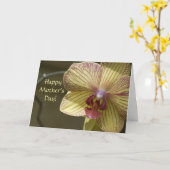 De gele Moederdag van de Orchidee Kaart (Gele Bloem)