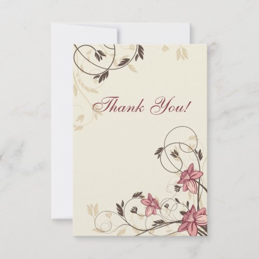 De Gele narcissen en de Tarwe van Fuschia danken u Bedankkaart (Voorkant)