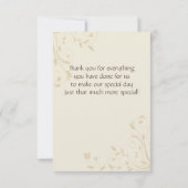 De Gele narcissen en de Tarwe van Fuschia danken u Bedankkaart (Achterkant)