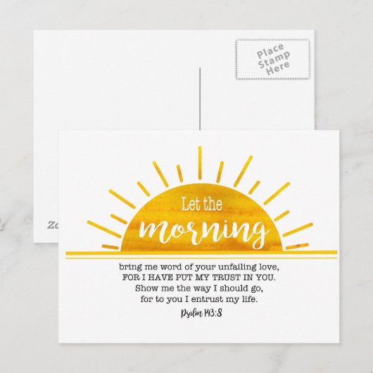 De gele Psalm van de Zon Briefkaart (Voorkant / Achterkant)