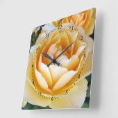 De Gele Roos Vierkante Klok (Hoek)