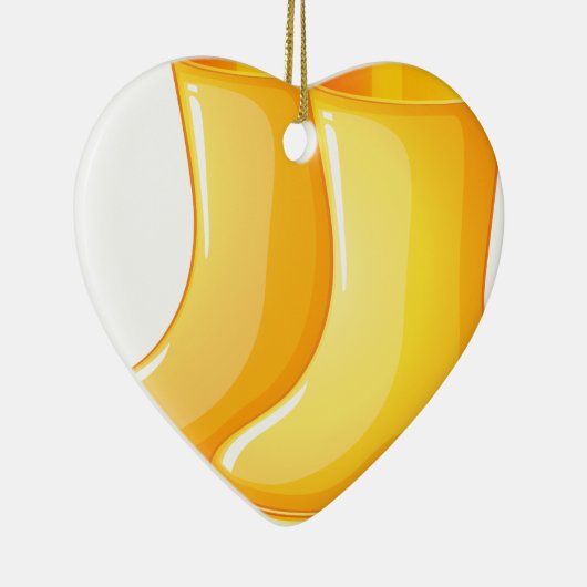 De gele rubberlaarzen keramisch ornament (Rechts)