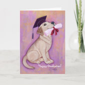 De gele School van het Puppy van de Afstuderen van Kaart (Voorkant)