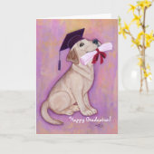 De gele School van het Puppy van de Afstuderen van Kaart (Gele Bloem)