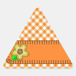 De gele Sticker van BackgroundTriangle van de