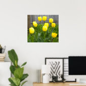 De gele Tulpen Poster (Thuiskantoor)