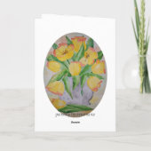 De Gele Tulpen van de Kaart van het gedicht (Achterkant)