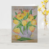 De Gele Tulpen van de Kaart van het gedicht (Gele Bloem)