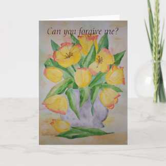 De Gele Tulpen van de Kaart van het gedicht