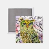 De Gele Uil Magneet (Voorkant / Achterkant)