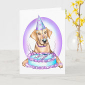 De gele Verjaardag van het Gezicht van de Cake van Kaart (Gele Bloem)