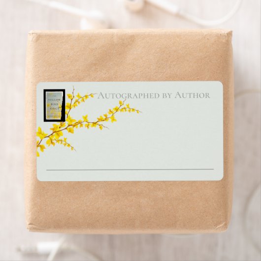 De gele vogel zingt | Jennifer Rosner Bookplate Etiket (Insitu)