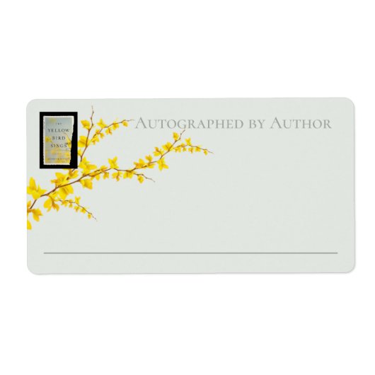 De gele vogel zingt | Jennifer Rosner Bookplate Etiket (Voorkant)