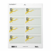 De gele vogel zingt | Jennifer Rosner Bookplate Etiket (Full Sheet)