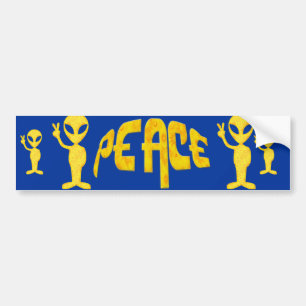 De Gele VredesAlien Bumpersticker