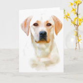 De gele Wenskaarten van de Labrador Kaart (Gele Bloem)