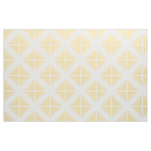 De gele Witte Trendy Stof van het Patroon van (Fat Quarter)