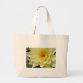 De gele Zak van de Waterlelie Grote Tote Bag
