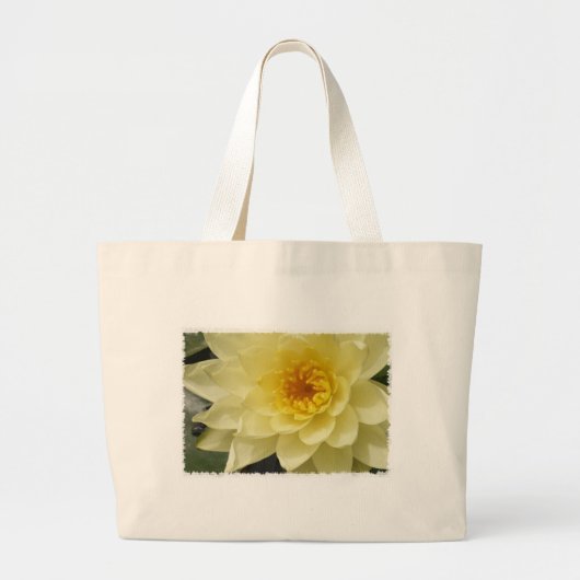 De gele Zak van de Waterlelie Grote Tote Bag (Voorkant)