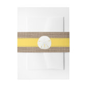 De Gele Zanddollar Strand Bruiloft Collectie Uitnodigingen Wikkel (Voorkant Voorbeeld)