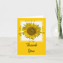 De gele Zonnebloem dankt u Bedankkaart