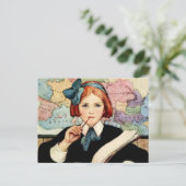De Geleerde door Jessie Willcox Smith Feestdagenkaart (Staand voorkant)