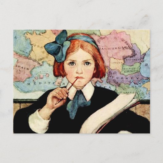 De Geleerde door Jessie Willcox Smith Feestdagenkaart (Voorkant)