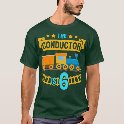 De geleider is de 6 6e verjaardag van de trein t-shirt (Voorkant)