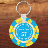 De Gelete Partij van Softball bevoordeelt Uw KLEUR Sleutelhanger (Voorkant)