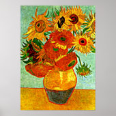 De geliefde Zonnebloemen van Van Gogh (12) Poster (Voorkant)