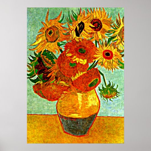 De geliefde Zonnebloemen van Van Gogh (12) Poster (Voorkant)