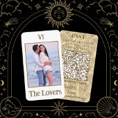 De geliefden foto Tarot Kaart | Gouden QR-code RSV
