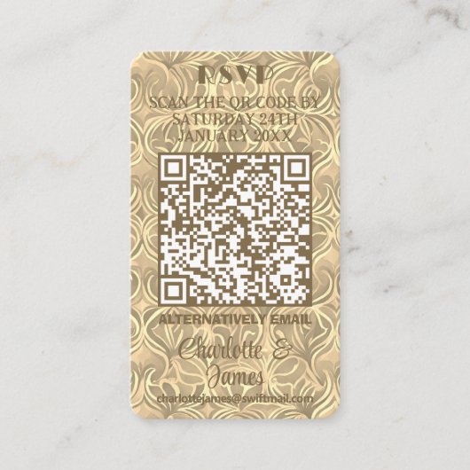De geliefden foto Tarot Kaart | Gouden QR-code RSV (Voorkant)