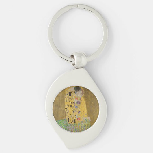 De Geliefden Kussende Omhelzing door Gustav Klimt Sleutelhanger (Voorkant)