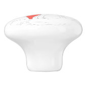 De Geliefden Paarden Keramische Knop (Zijkant)