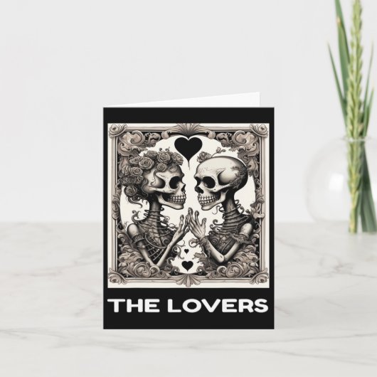 De geliefden  Tarot Kaart Skeleton Gothic Hallow (Voorkant)