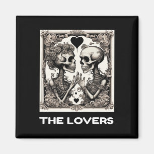 De geliefden Tarot Kaart Skeleton Gothic Hallow Magneet