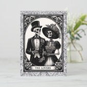 De geliefden Tarot Victoriaans kant Gotische bruil Kaart (Staand voorkant)