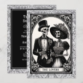 De geliefden Tarot Victoriaans kant Gotische bruil Kaart (Voorkant / Achterkant)