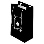 De gelijke Ace Spades Suit het Spelen Kaarten Mode Klein Cadeauzakje (Achterkant Gekanteld)