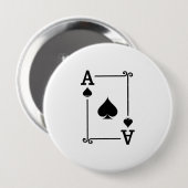 De gelijke Ace Spades Suit het Spelen Kaarten Mode Ronde Button 4,0 Cm (Voorkant /achterkant)