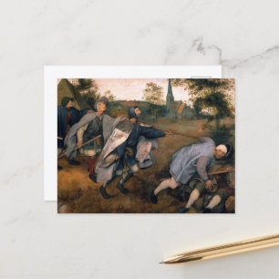 De gelijkenis van de blinde door Pieter Bruegel Feestdagenkaart
