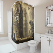 De gelijkenis van de tijdwaarnemer - Surrealistisc Douchegordijn (In situ)